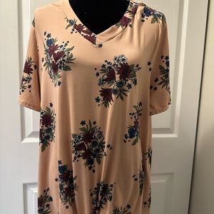 Cute tie front flowered top